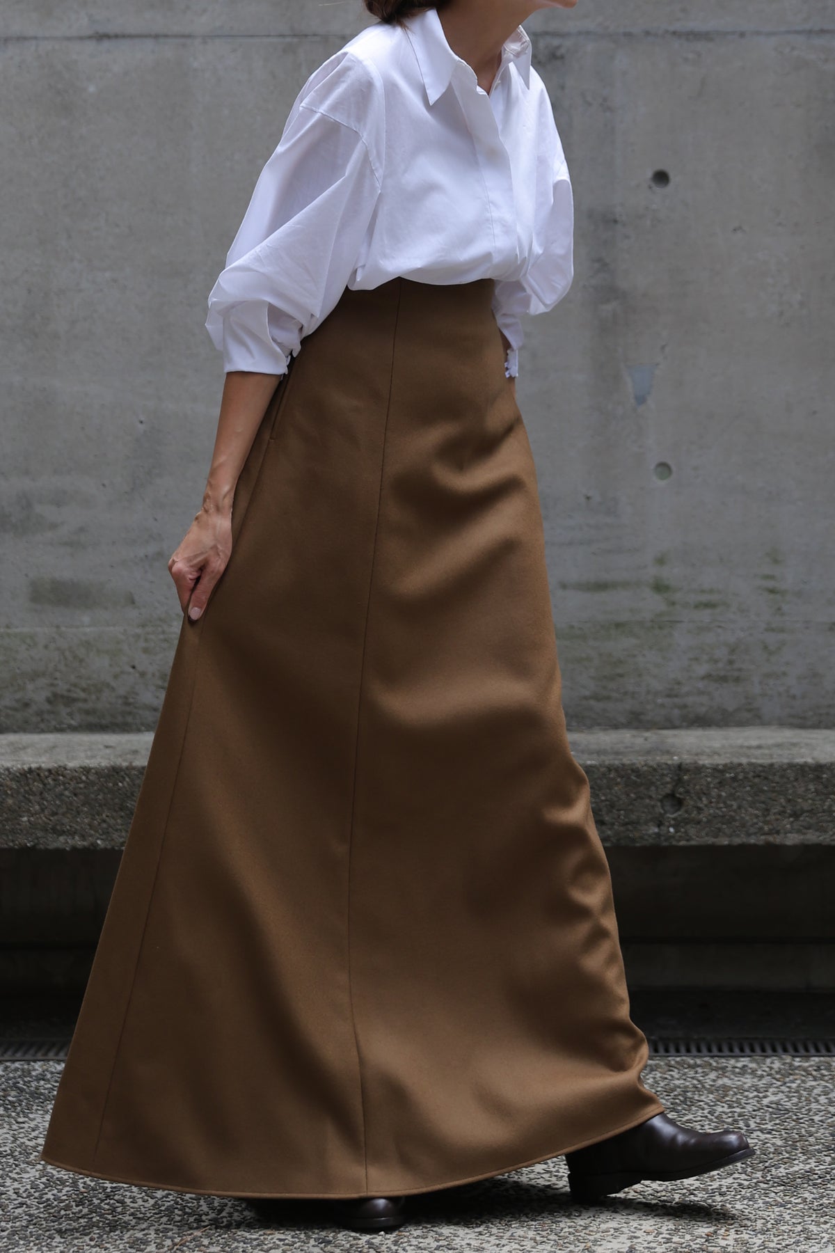 Wool Melton Full Lady Skirt
