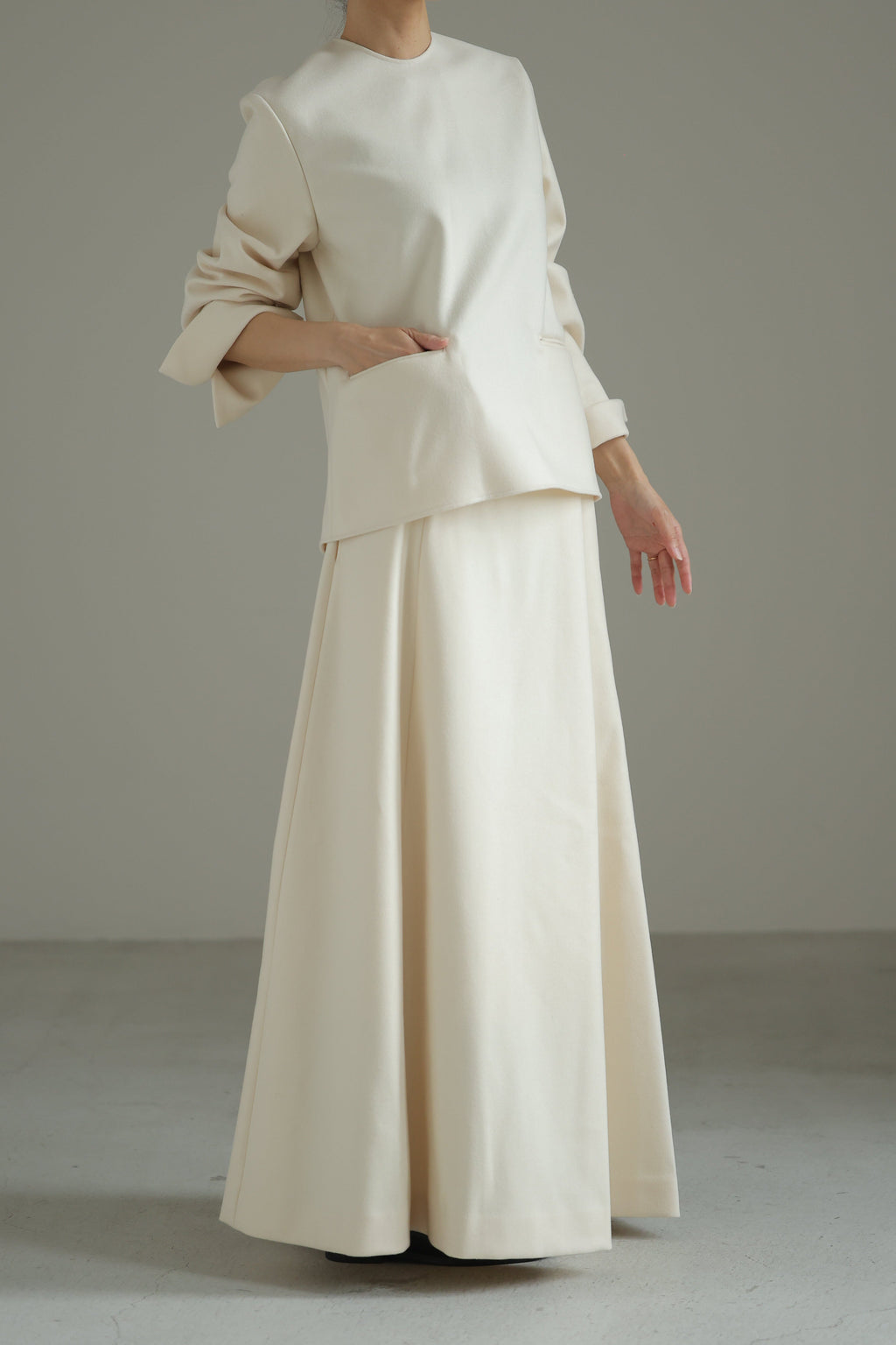 Wool Melton Lady Long Top