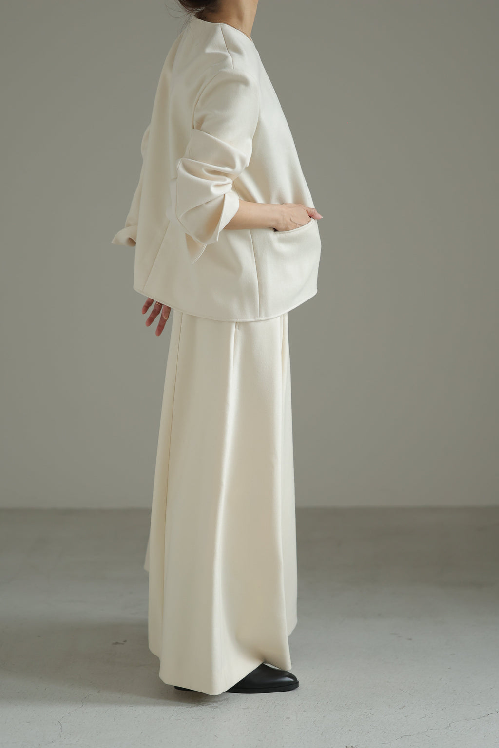 Wool Melton Lady Long Top