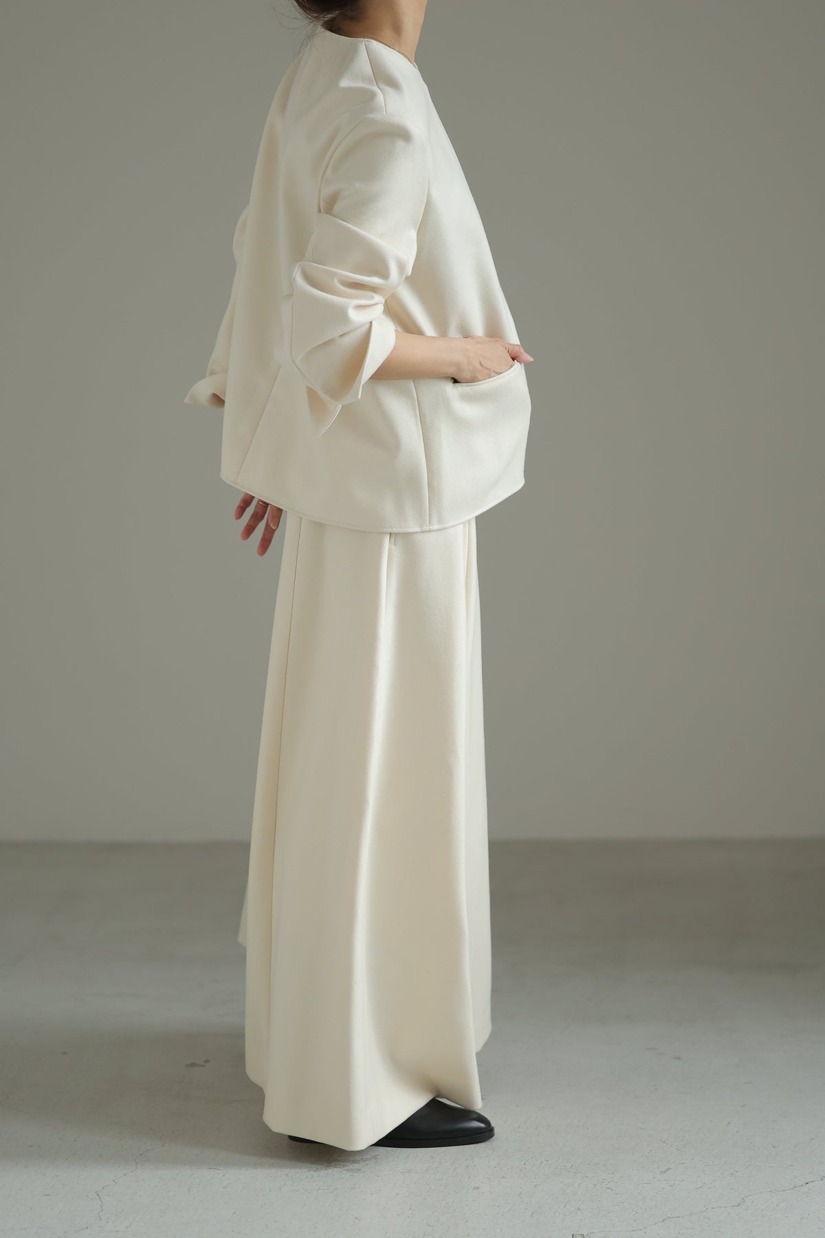 Wool Melton Full Lady Skirt