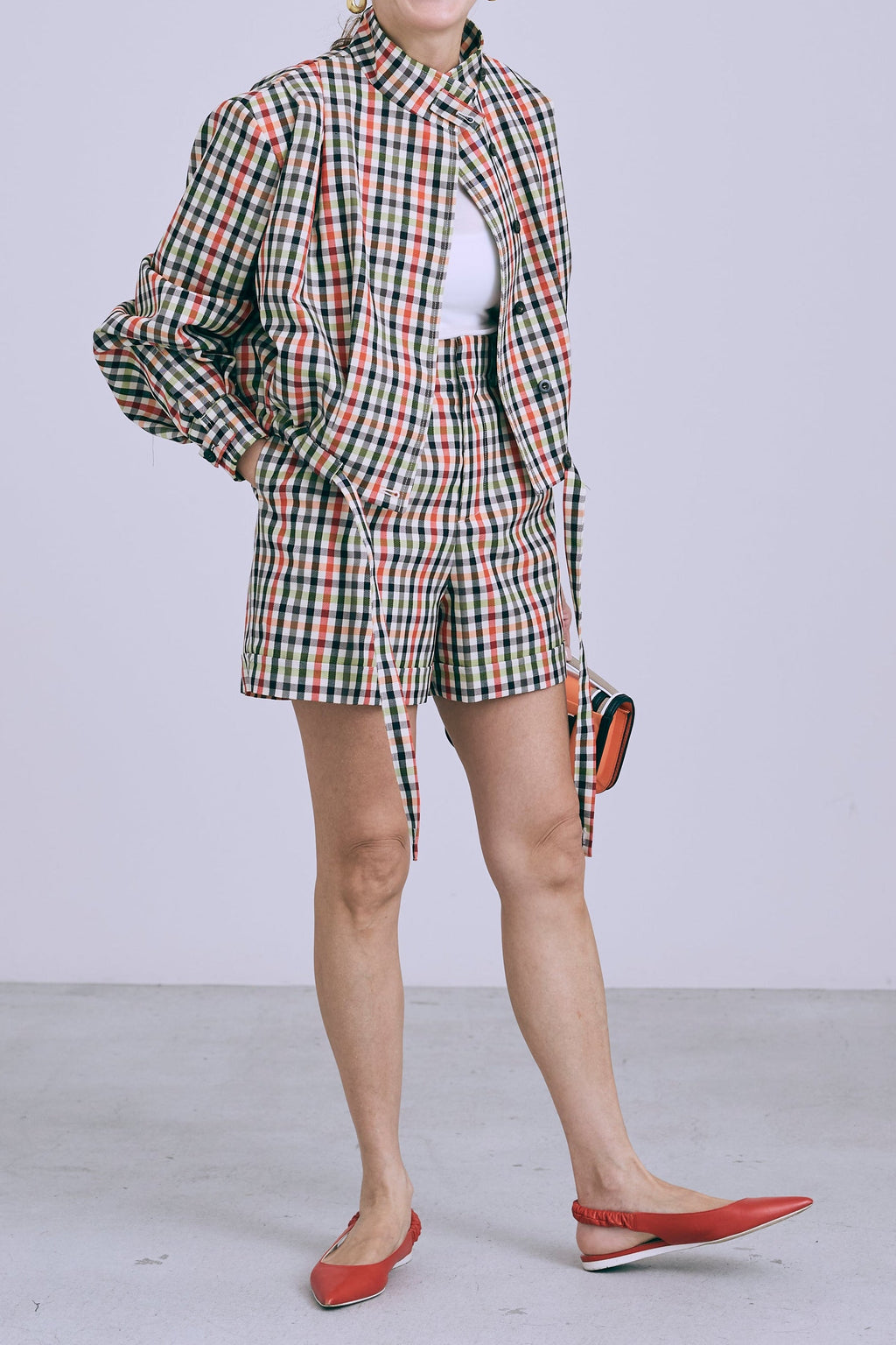 【PRE ORDER】Statement pants short -Original check pattern-