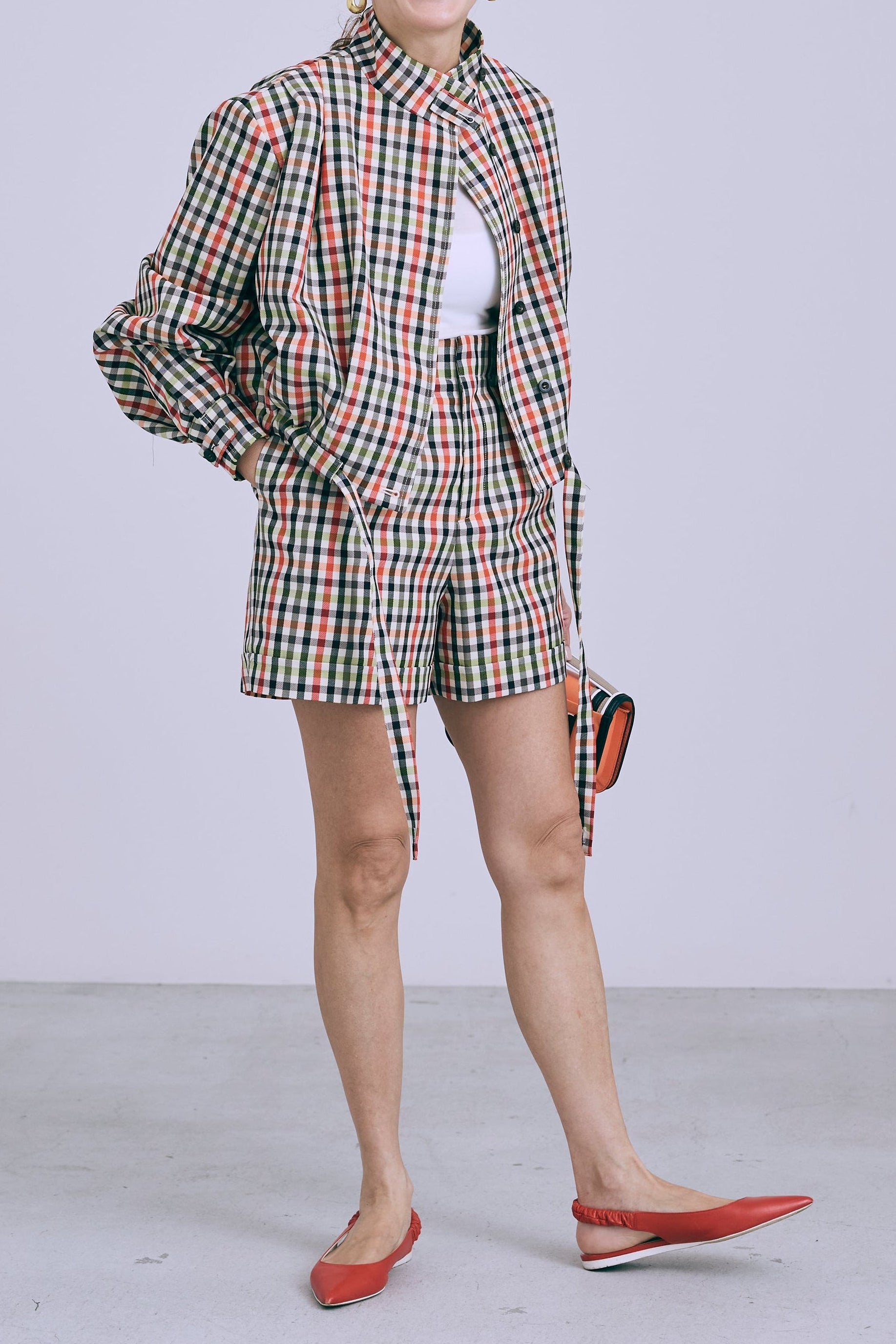 【PRE ORDER】Statement pants short -Original check pattern-