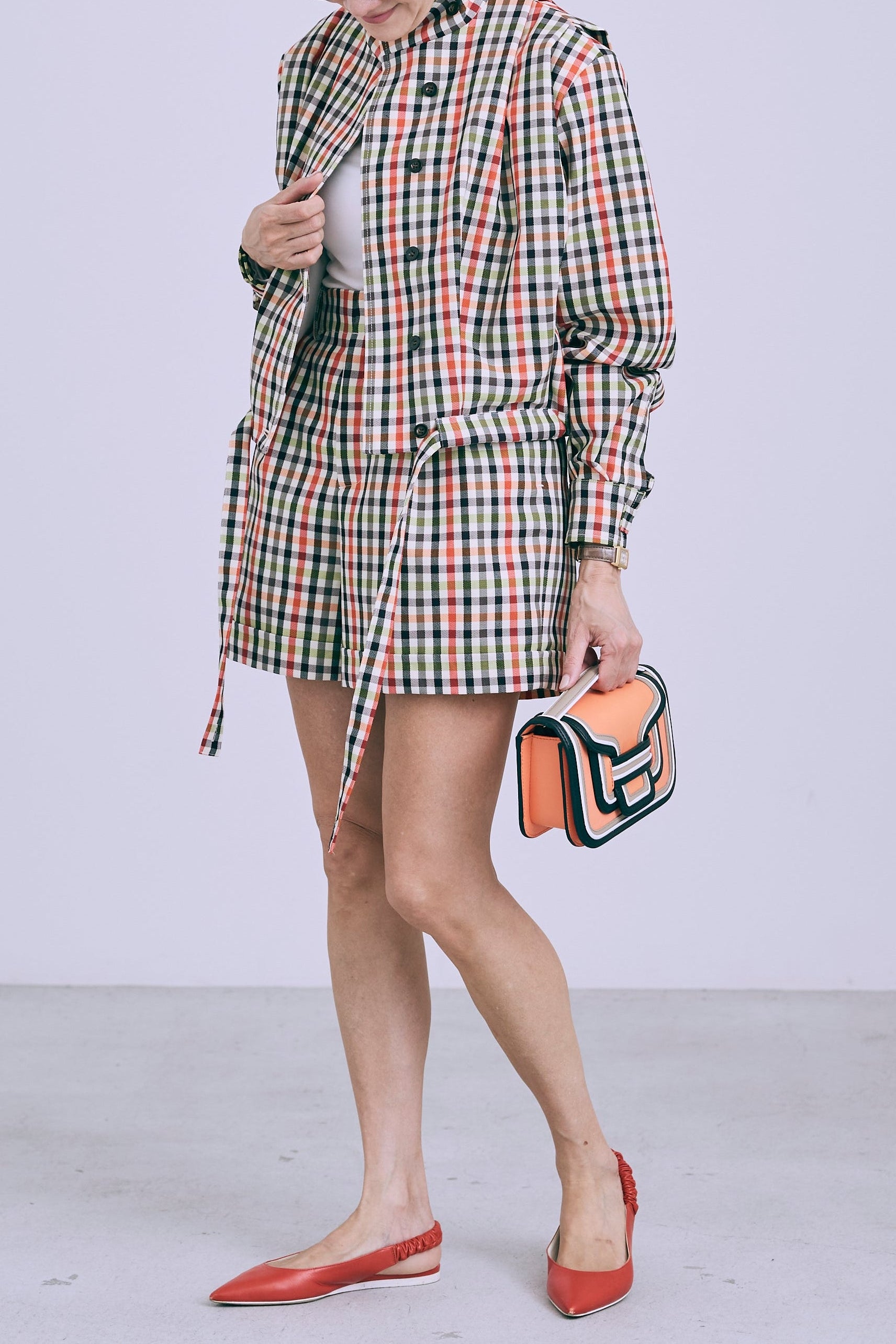 【PRE ORDER】Statement pants short -Original check pattern-