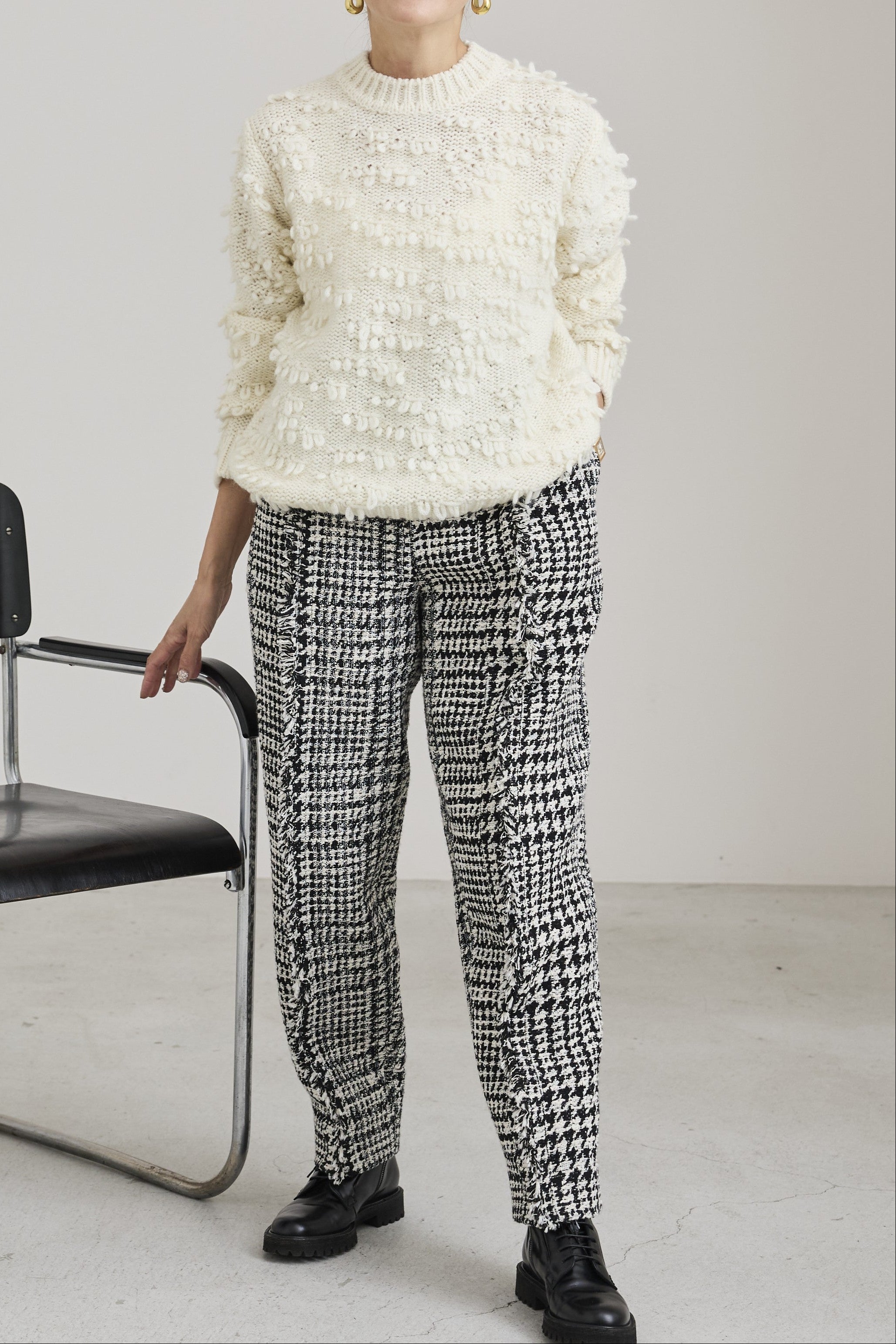【PRE ORDER】Fringe tweed pants