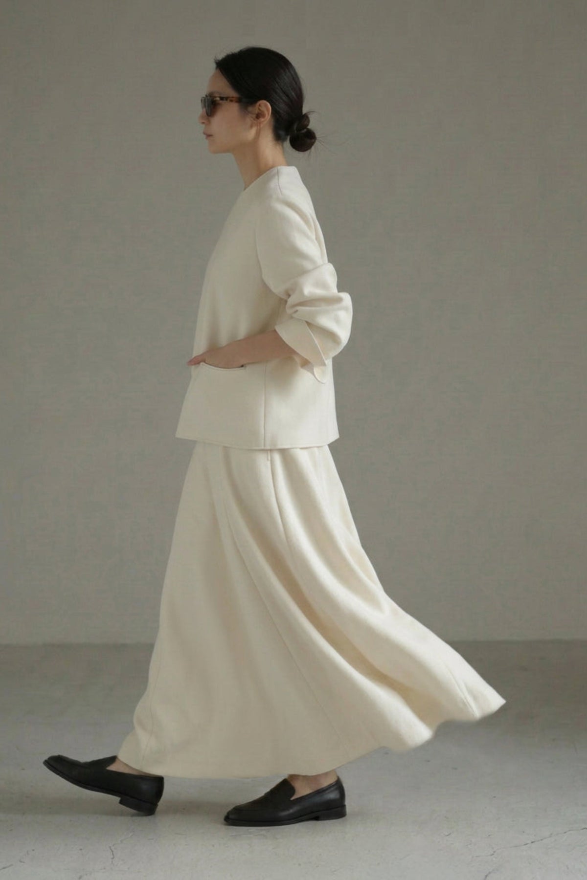 Wool Melton Full Lady Skirt