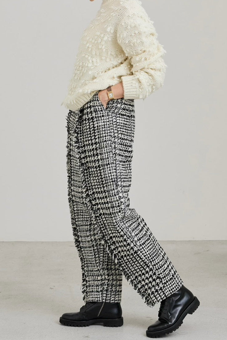 【PRE ORDER】Fringe tweed pants