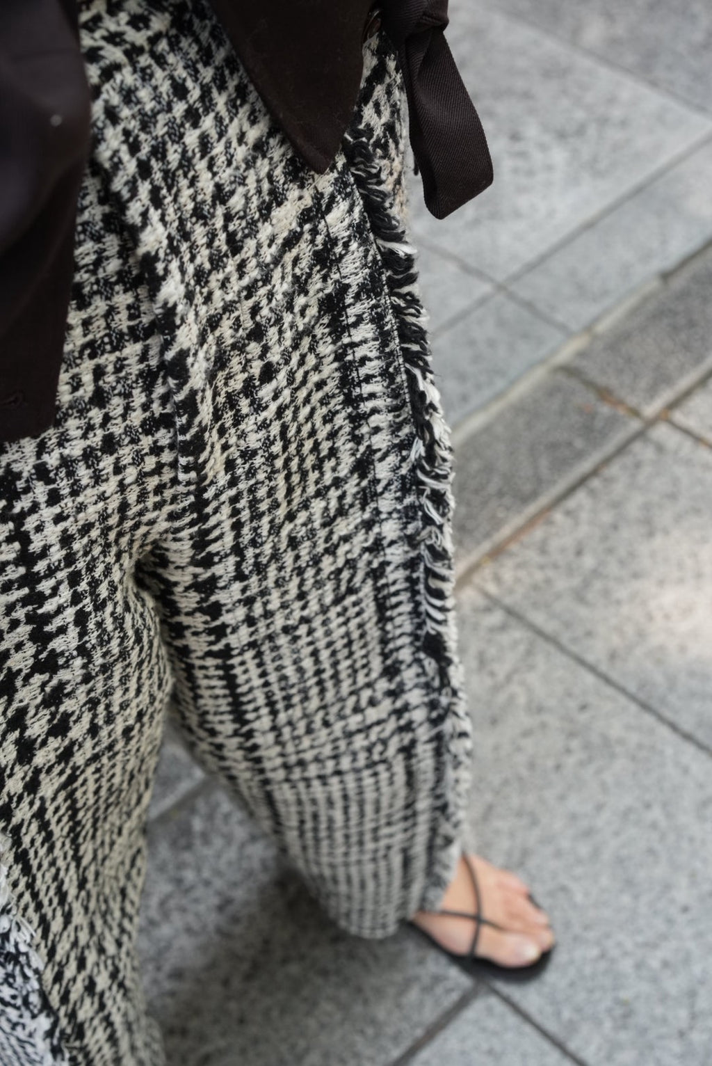 【PRE ORDER】Fringe tweed pants